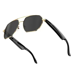 W100C bluetooth AI Translator Smart Glasses Real-Time 163 Languages Translation IP67 Waterproof UV400 Protection ChatGPT 4.0 Touch Control ENC Noise Cancellation Sports Sunglasses