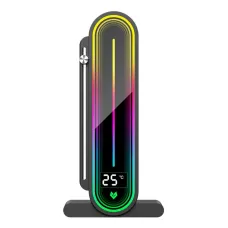 COOLMOON GH3Pro Temperature Display Magnetic Graphic Card Holder Support 5V ARGB Sync Vertical GPU Holder Aluminum Alloy Stand Bracket for Desktop Computer