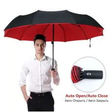 Fully Automatic Double Layer Umbrella Wind-Resistant Design Enhanced Durability with Metal and Fiber Medium Size Water Resistant Available in Multiple Colors
