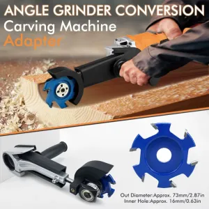 Angle Grinder Conversion Head Sculpting Carving Machine Adapter ABS Alloy Steel Compatible with Model 100 115 125 Grinders Includes M10 M14 Thread Protective Guard and Handle