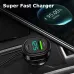 Car Charger Super 127W Fast Charging USB Type C 3.1A Charging With Voltage Detection with 1.5M Extension Cable Phone Charger