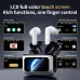 XH11 TWS Earbuds Wireless bluetooth 5.4 Earphone with LCD Touch Screen 13mm Driver Unit Dual Mic 32H Playback Touch Control In-ear Sports Headphones