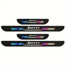 4pcs Car Anti Scratch Door Sill Protector Sticker Strip Car Threshold Protection Bumper Film Sticker for Car SUV Pickup Truck