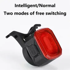 BIKIGHSmart Sensing Brake Bicycle Taillight 6 Lighting Modes Waterproof Type-Charging Bike Rear Light for MTB Night Riding Warning Safety