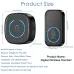 Wireless Doorbell IP44 Waterproof Smart Home Welcome Door Bell 300M Range 60 Ringtones 5-level Volume Adjustable Intelligent Home Chime Bell Kit EU Plug