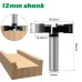 1/2 Inch 12mm Shank CNC Spoilboard Surfacing Router Bit 4 Wings Slab Flattening Router Bit Planing Bit Wood Planing Bit