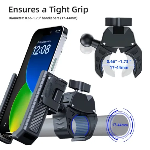 XANEPhone Holder 4.5"-7.0" Adjustable Phone Stand 360 Rotatable Shockproof Portable Bike Holder Phone Bracket for Bicycle Motorcycle