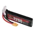 ZOP Power 7.4V 2200mAh 120C 2S LiPo Battery XT60 Plug with Adaper for RC Drone