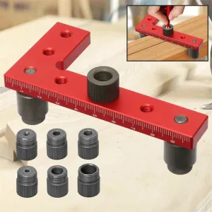 2-10mm Dowel Jig Square Center Finder Woodworking Tools Drill Guide for Straight Holes Self Centering Line Scriber