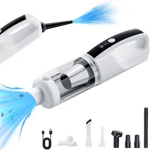 Multi-functional Handheld Portable Cordless Vacuum Cleaner Powerful Suction and Blow 6000mAh Battery HEPA Filter