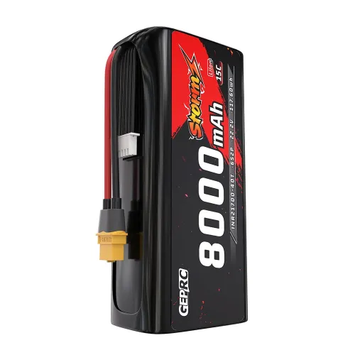 GEPRC Storm IRT21700 40T 6S2P 6S 22.2V 8000mAh 15C Li-Ion Battery XT60 Plug for 7 Inch to 9 Inch Long Range FPV Racing Drone
