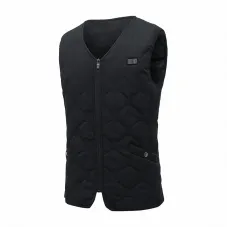 TENGOO 35 Areas Electric Heated Vest 5-control USB/DCharging Unisex Washable Outdoors Winter Warm Heating Clothing