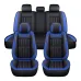 Eluto 5 Seats Car Seat Covers Universal PU Leather Seat Cushion Non-slip Protector Mat