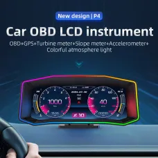 weiyin P4 Car OBD LCD Instrument Display 6.2Inch 18:9 HD Screen GPS Accelerometer Atmosphere Light Car Dashboard Monitor