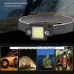 LED+XPStrong Light Magnetic Headlamp Type-Rechargeable LEHead Flashlight Outdoors Camping Fishing Emergency Headlight