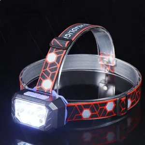 Motion Sensor Powerful LEHeadlamp 5 Led Strong Light Rechageable Headlight Fishing Camping Outdoor Head Lamp Work Flashlight