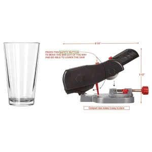 Mini Miter Cut-Off Chop Saw 4000 RPM Corded Electric High Speed Steel Blades for Wood Plastic Metal Cutting Adjustable Miter Gauge Portable 2 Blades Included