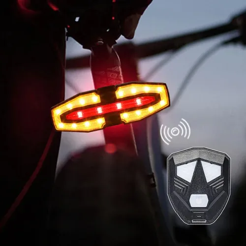 BENGGUO Bike Taillight 5 Light Modes USB-Rechargeable Waterproof Wear-resistant Bicycle Rear Light with Remote Control for Night Cycling