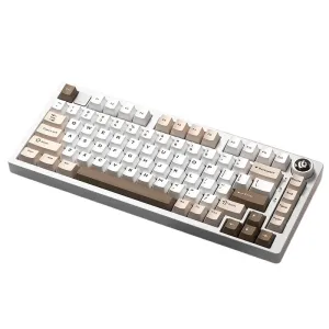 LEOBOG Hi75C Pro Custom Mechanical Keyboard Tri Mode Aluminum Alloy Gasket Structure 2.4G/bluetooth/Wired Hot Swappable 81 Keys RGB Backlit Gaming Keyboard