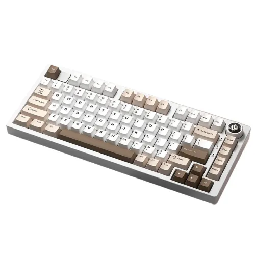 LEOBOG Hi75C Pro Custom Mechanical Keyboard Tri Mode Aluminum Alloy Gasket Structure 2.4G/bluetooth/Wired Hot Swappable 81 Keys RGB Backlit Gaming Keyboard