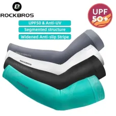 ROCKBROBike Arm Sleeve Breathable Quick Dry UPF50 UV Protection Cycling Sport Sleeve Ice Fabric Sunscreen Sports Wear Fitness Arm Sleeve
