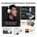 PICUN F5 ANC Headset bluetooth Headphone -25dB Active Noise Cancelling 40mm Large Drivers HiFi Stereo AAC Audio Low Game Delay Headphones with Mic