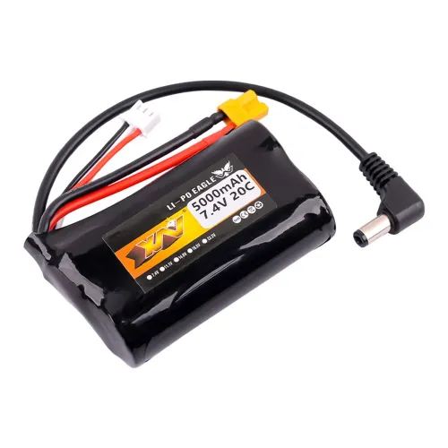 7.4V 5000mAh 20C 2S Lipo Battery for DJI HDZERO Fat Shark FPV Flight Goggles