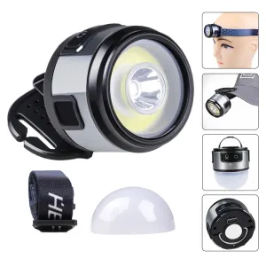 BIKIGH3-in-1 XPG + COB 400LM Headlamp with Clip White & Red Camping Light Emergency Work Lamp Torch for Outdoor Fishing Cycling Running