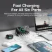 BlitzWolf BW-S27 160W 6-Port USB PD Desktop Fast Charger 2USB-A+4USB-C PD3.0 QC4.0 AFC FCP SCP PPS PE with 15W 10W 7.5W 5W Wireless Charger Desktop Charging Station EU Plug for iPhone 15 14 13 for MacBook Pro for Airpods for Apple Watch