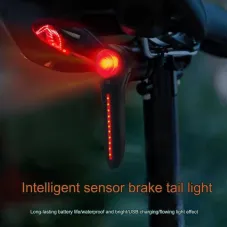 BIKIGHSmart Brake Sensing Bike Taillight Light Sensing Rear Light 6 Lighting Modes IPX6 Waterproof Type-Rechargeable Bicycle Rear Light