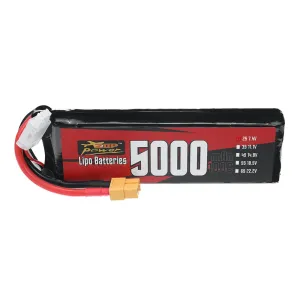 ZOP Power 2S 7.4V 5000mAh 100C 37Wh LiPo Battery XT60 Plug for RC Car Airplane Helicopter