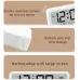 LCD Smart Digital Alarm Clock with Large Display Thermometer Hygrometer Anti-Slip Bottom with Night Light Battery Operated Safe Rounded Corners Design for Home Office Bedroom