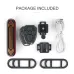 Bicycle Light USB Rechargeable Tail Light Warning Bike Rear Light Smart Wireless Remote Turn Signal Light LEBicycle Lantern