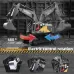 HJ Models 689-714A 1/16 2.4G 16CH RC Car Excavator Engineering Vehicles Alloy Bucket Digging 680 Rotation Spray LED Light Sound RTR Toys