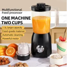 NovuLife Multi-Function Juicer Blender Food Processor 1.5L Large Capacity With Grinder Cup Baby Food Smoothie Maker One-Touch Cleaning