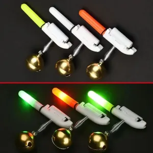 ZANLURFish Bite Alarm Bell Light Sensor Lamp Alarm Night Tool Kit Pesca Rod Luminous Tackle with Flash LED