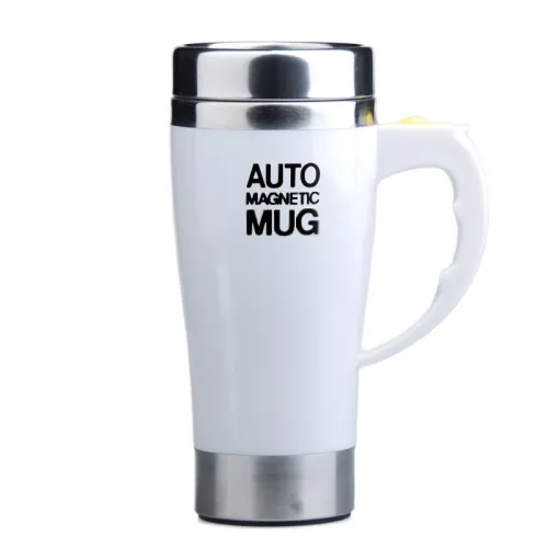 IPRee 450ml Automatic Electric Mug Stirring Coffee Cup Stainless Steel Mixer Lazy Self Mixing Tea Milk Drinking Cups