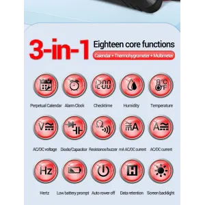 ANENG 613Pro Smart Multimeters DC/AC Voltage Capacitor Tester 4000 Counts 10A Current 600V Voltmeter Test Alarm Clock Set Tools