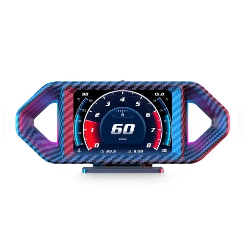 WEIYING P26 LCD Smart Gauge GPS OBD Instrument 360 Split Bracket Tester Multi-function Slope Meter Accelerometer All-in-one OBD2 Head Up Display