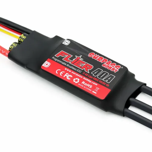 SURPASS-HOBBY FLIER Series New 32-bit 40A Brushless ESC With 5V/6V 4A SBEC Support Programming for RC Airplane