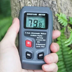 BSIDE EMT01 Digital LCD Portable 0~99.9% Wood Moisture Meter Integral Pins Auto Power Off