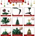 Christmas Tree With LED Lights 50cm Christmas Tree With Hanging Ornaments Star Tree Decorations Table Decorations for Office Home Kitchen