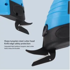 Cordless Electric Scissors Handheld Cutting Machine ABS Material Rechargeable USB Powered Lithium Ion Battery High Power Tungsten Steel Cutter Head Lightweight Design Perfect for Fabrics Carpets Leather Cardboard