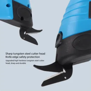 Cordless Electric Scissors Handheld Cutting Machine ABS Material Rechargeable USB Powered Lithium Ion Battery High Power Tungsten Steel Cutter Head Lightweight Design Perfect for Fabrics Carpets Leather Cardboard