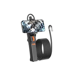 360 Rotation Inspection Camera HD 2MP Endoscope IP67 Waterproof 1m Cable LED Lights Android/iPhone Compatible Visual Image Video Recording Capabilities