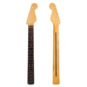 Matte Yellow Electric Guitar Neck 22 Frets Fingerboard Maple Neck Replacement for ST Strat Guitar Parts Accessories