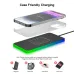Car Wireless Charger with Atmosphere Lighting Wireless Phone Charger Fast Charging Station for 15 14 13 Pro Max