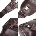 BULLCAPTAIN Men Multi-Pocket Leather Chest Bag Casual Sports Multifunctional Large Capacity Crossbody Shoulder Bag