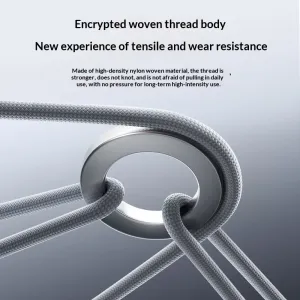 Baseus High Speed Braided Series 3.5A USB-A to USB-C/iP/Micro USB Cable Fast Charging Data Transmission Tinned Copper Core Line 1.2M/1.8M Long for iPhone 17 16 Pro 15 Pro Max 14 13 12 for Xiaomi 17pro for Huawei Mate XTs for Samsung Galaxy S25 Ultra