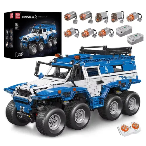Mould King 13088 13089 Technical Car Toys The RC Avtoros Shaman 8x8 Building Block Assembly Kit Vehicle Brick Set Kids Christmas Gift